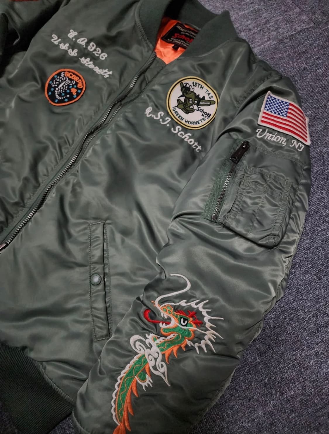 Schott MA-1 쇼트 항공점퍼 S 상품이미지2