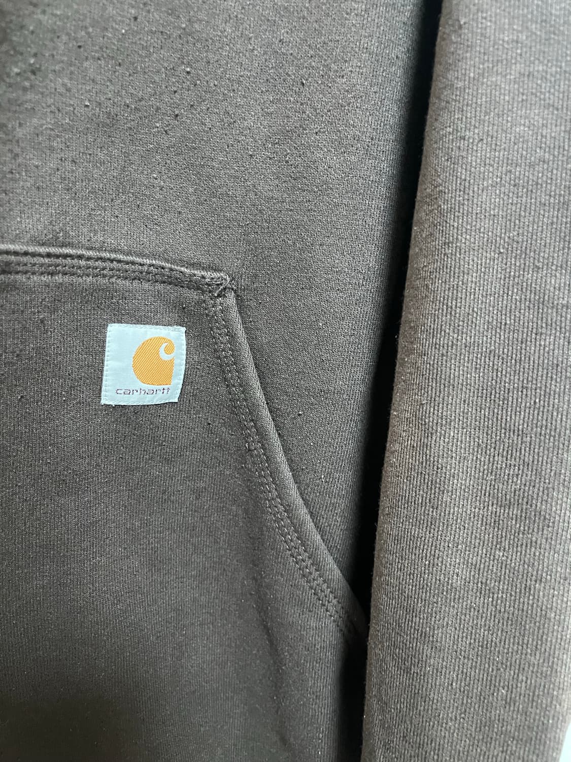 칼하트 팔 로고 후드티 브라운 상품이미지2