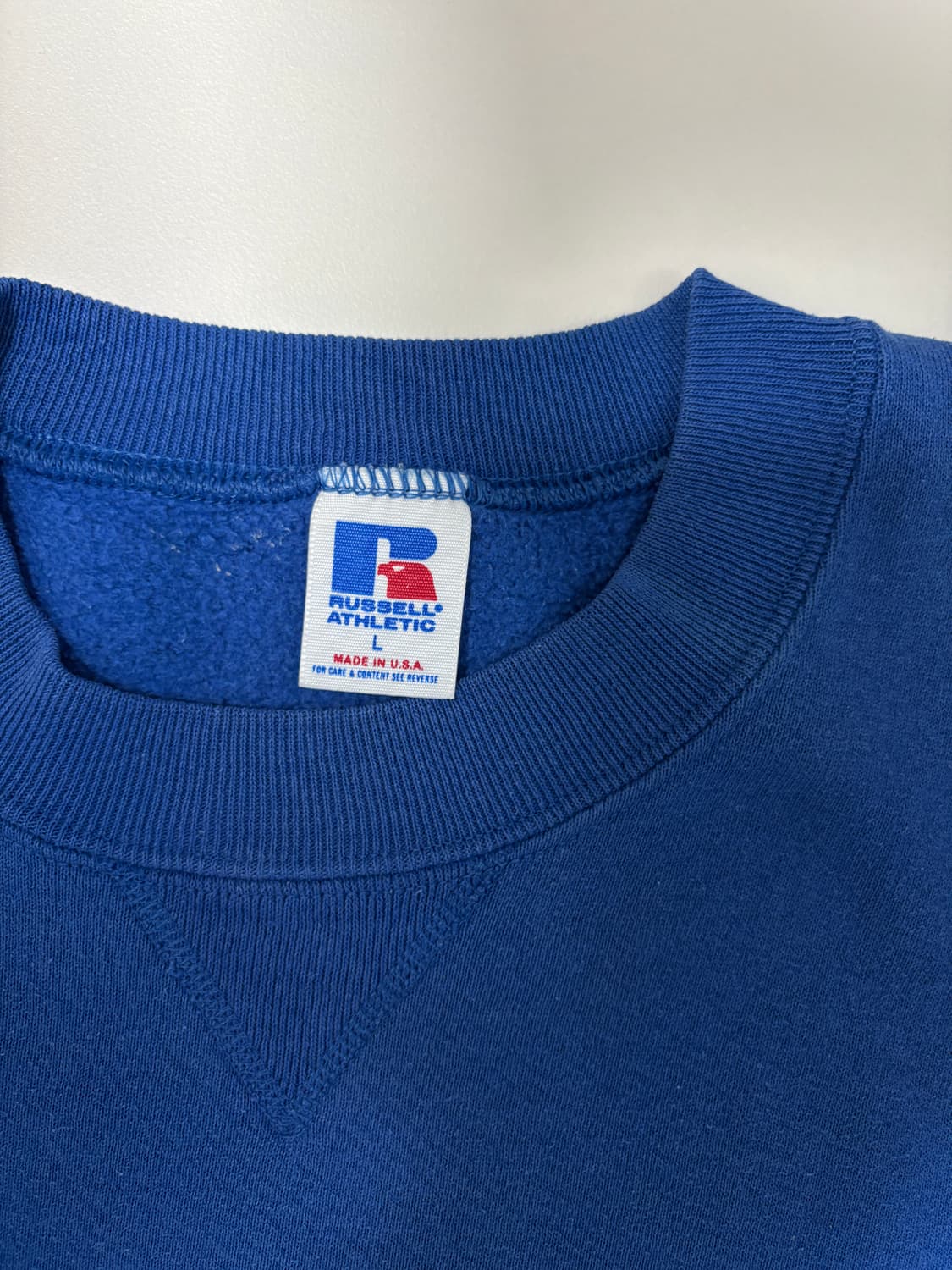 미제 usa 80s 러셀 스웻 맨투맨 블루 L 라지사이즈 상품이미지5