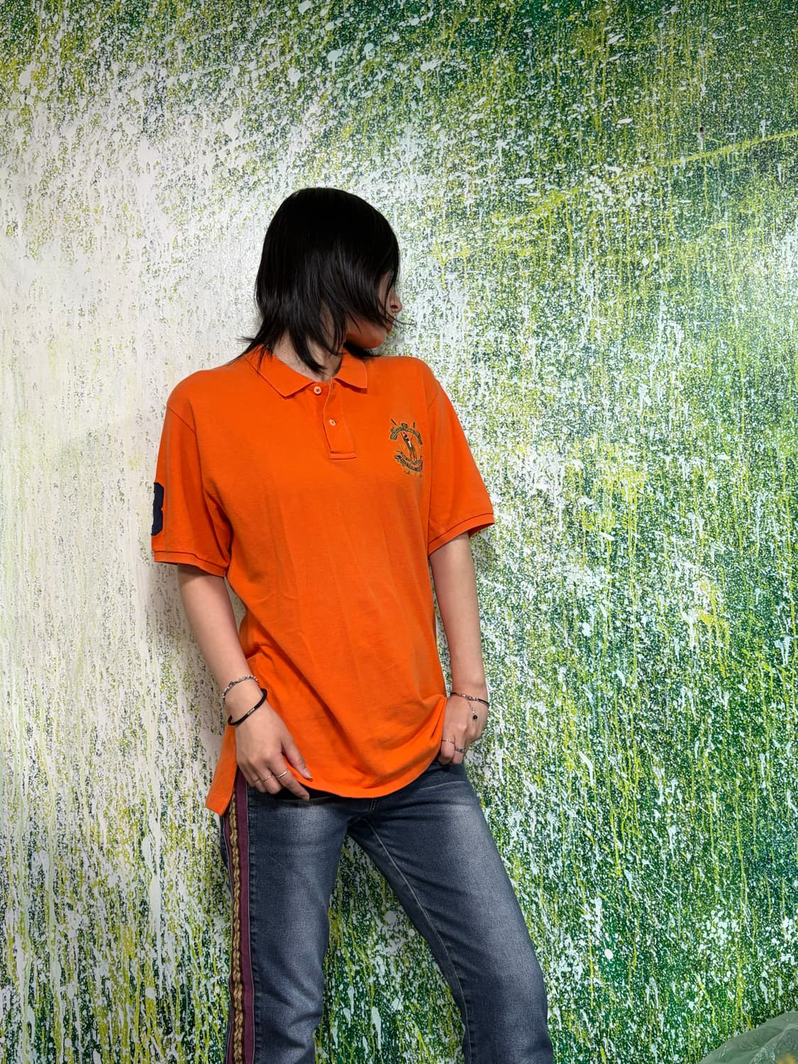 폴로 빅포니 치프키프 오렌지 반팔 카라 티셔츠 여성 XL 상품이미지5