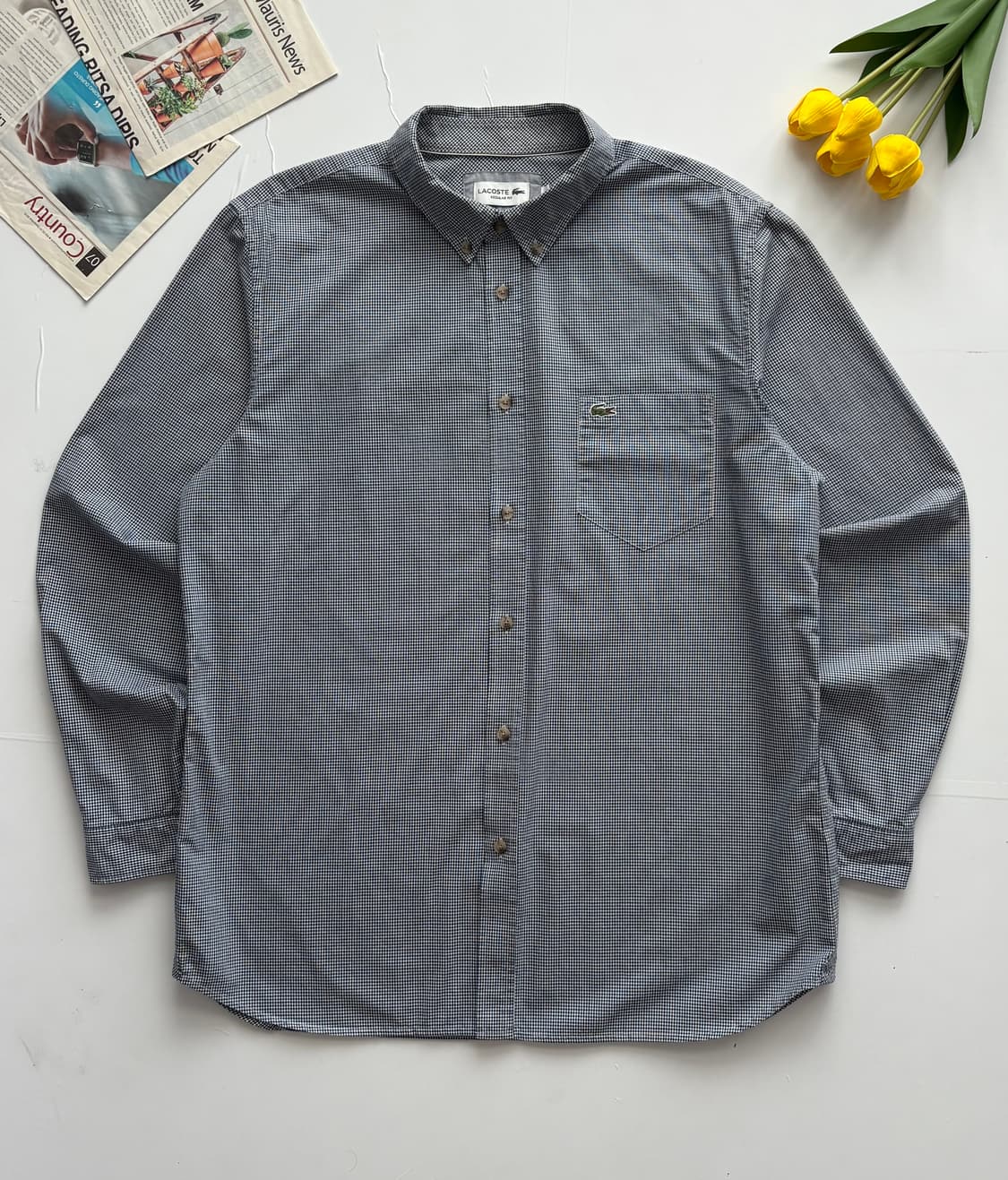 라코스테 깅엄 체크 셔츠 상품이미지2