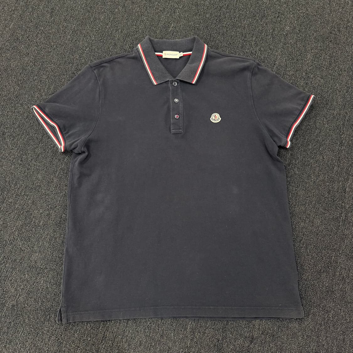 몽클레어 카라 네이비 반팔티 상품이미지1