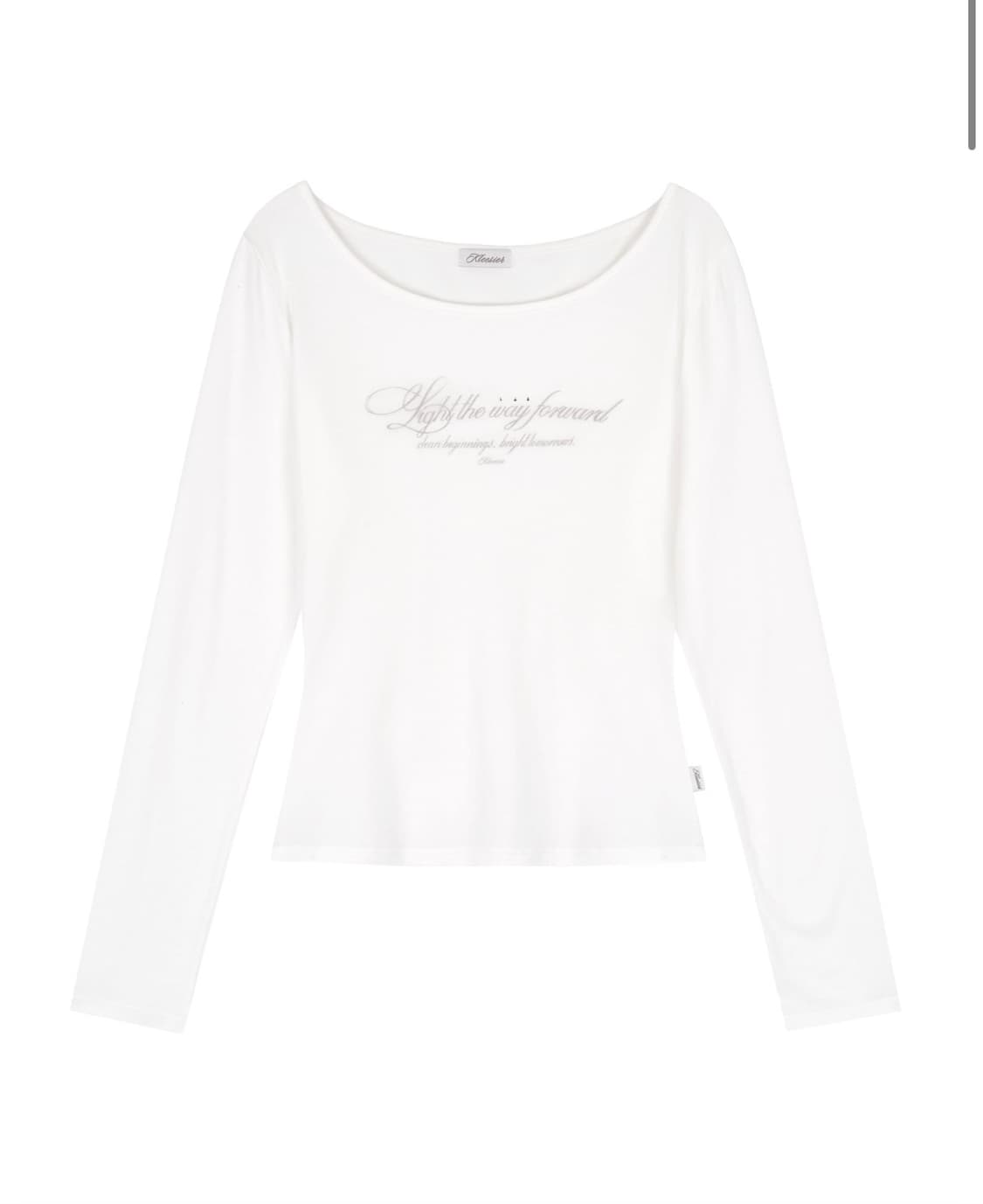 클리시어 클린 클럽 레터 탑 화이트 상품이미지1