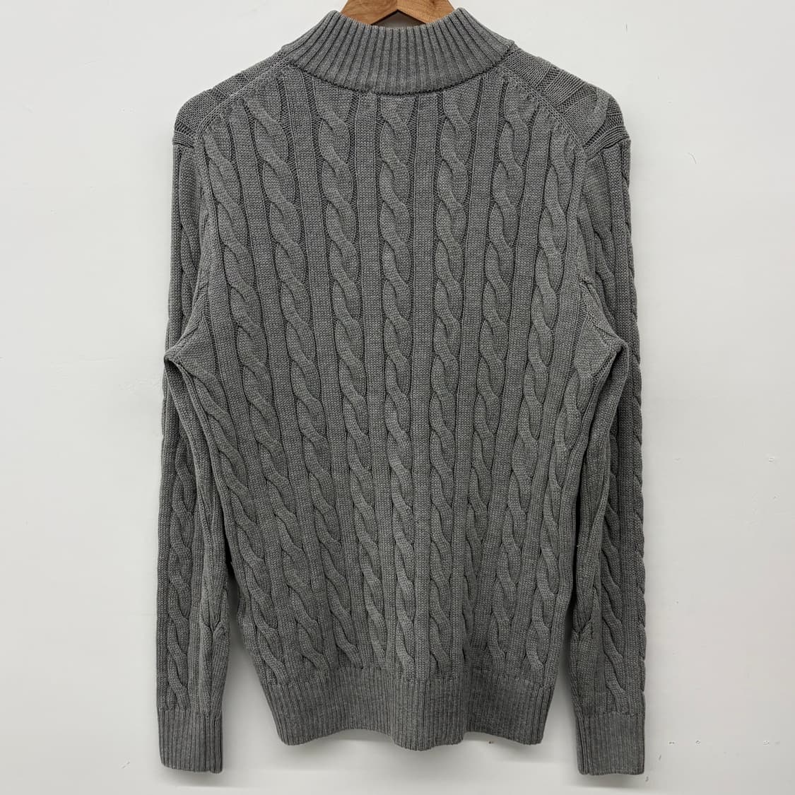 폴로 랄프로렌 케이블 반집업 니트 그레이 남/M 상품이미지5