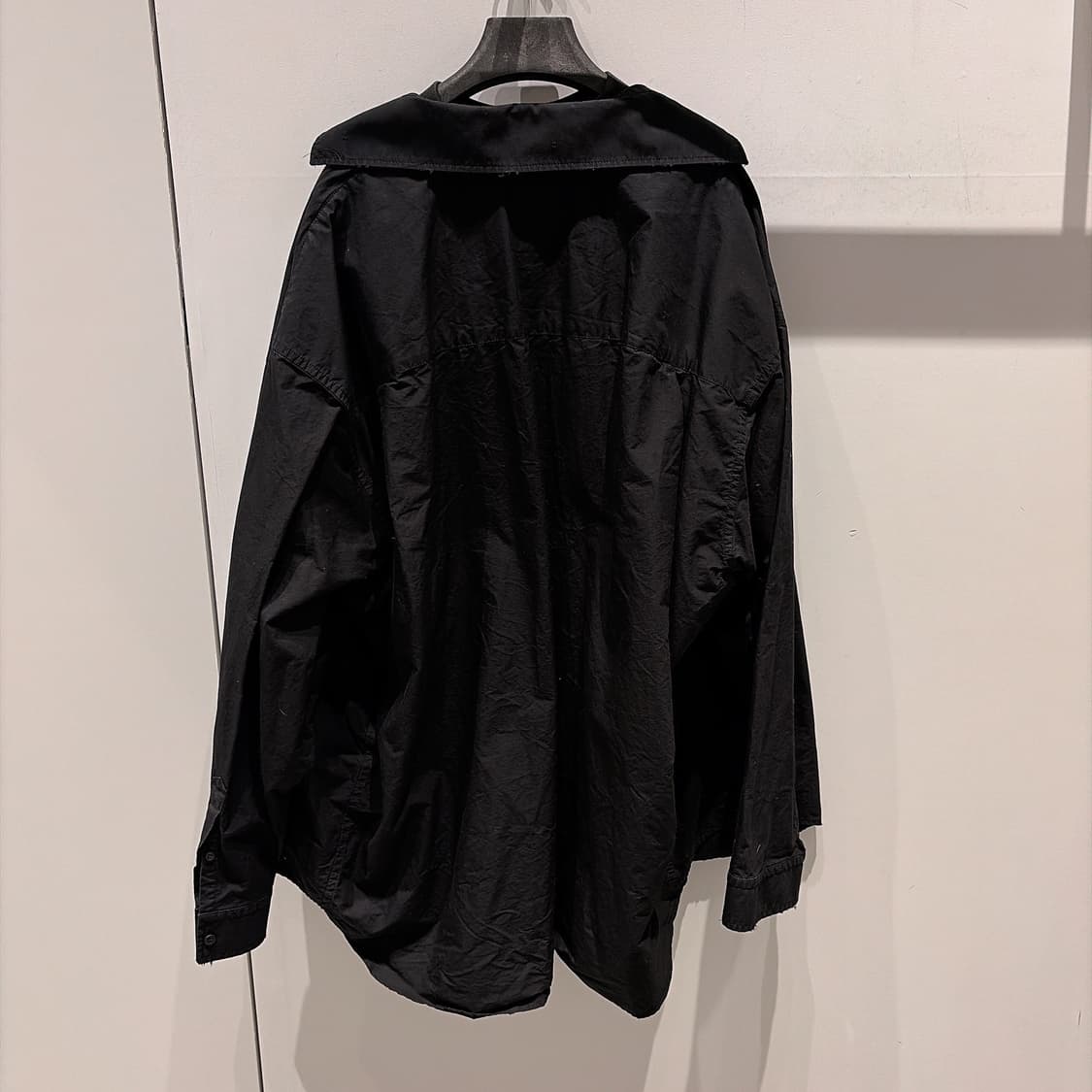(정품/새상품) 발렌시아가 블랙 레이어드 오버사이즈 셔츠 상품이미지3