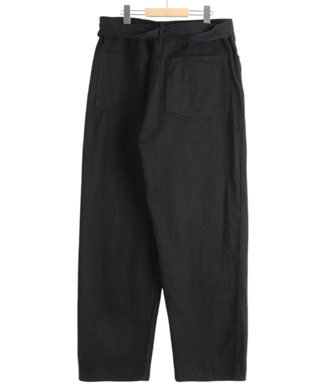 COMOLI 코모리 벨티드 팬츠 블랙 1 상품이미지2