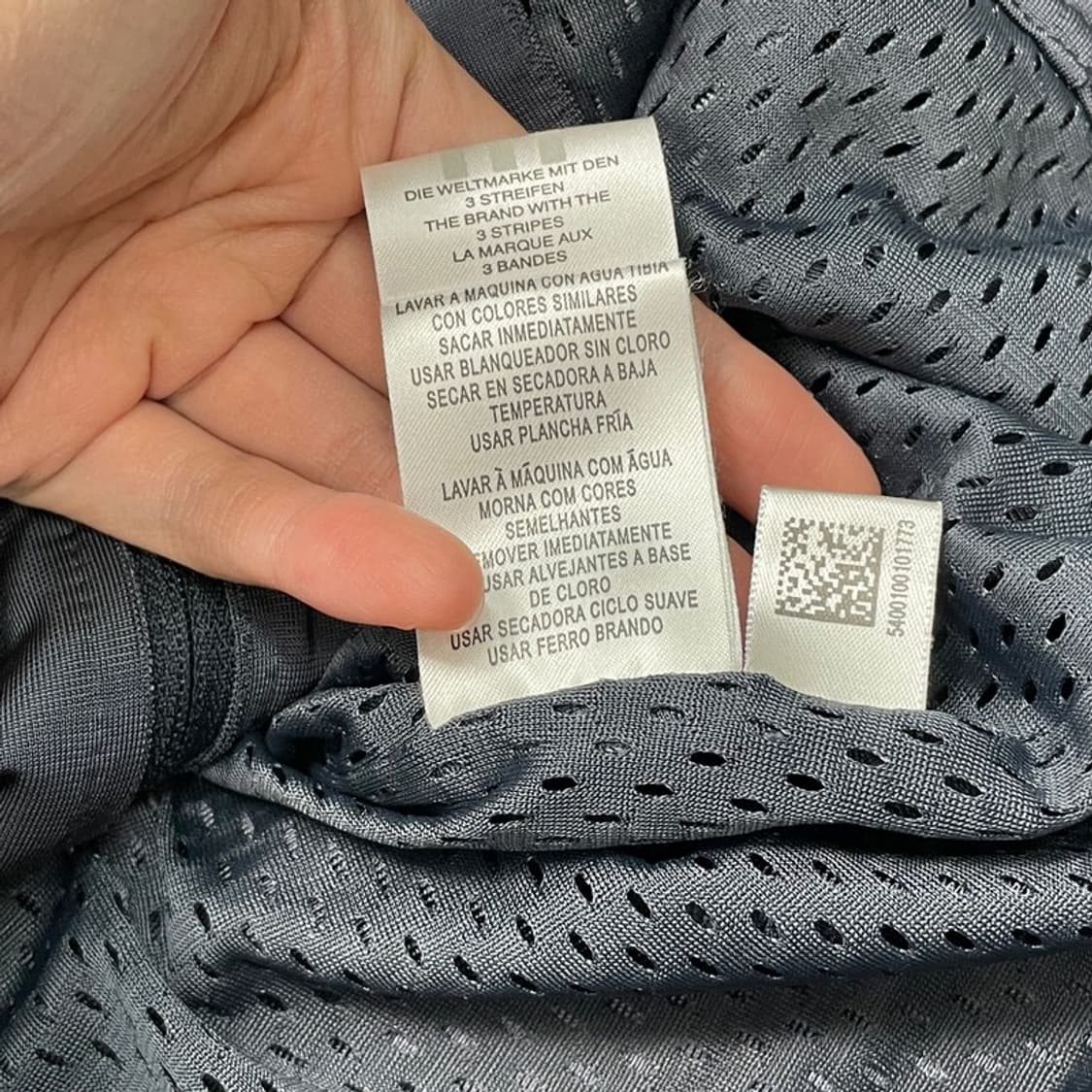 ADIDAS 노카라 배색 트랙탑 져지 네이비 S 상품이미지5