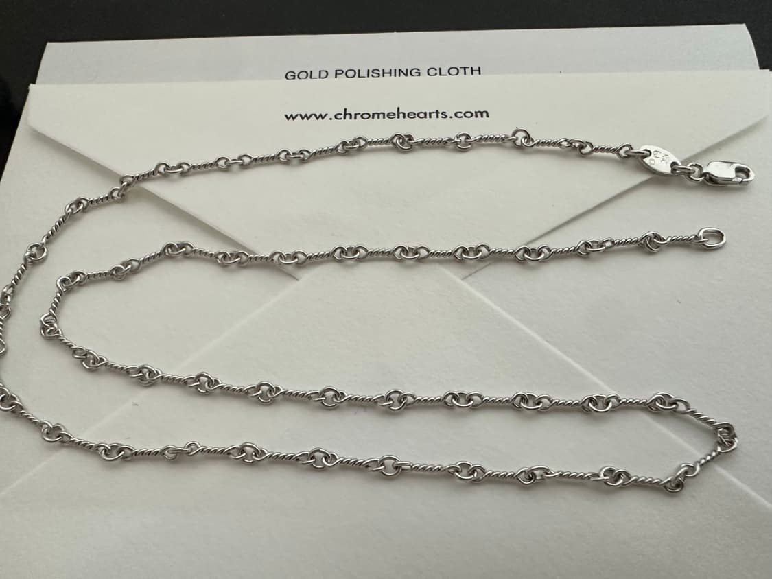 크롬하츠 화이트골드 트위스트체인 18인치 상품이미지2