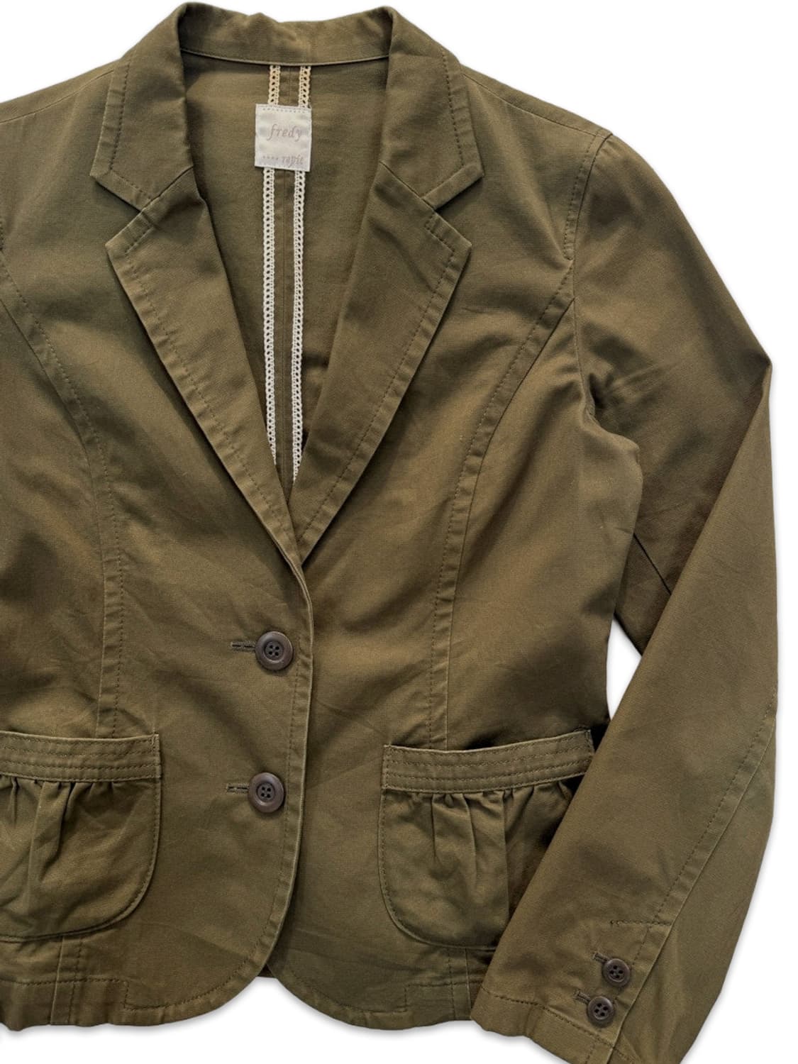 빈티지 카키 슬림핏 싱글 자켓 상품이미지3