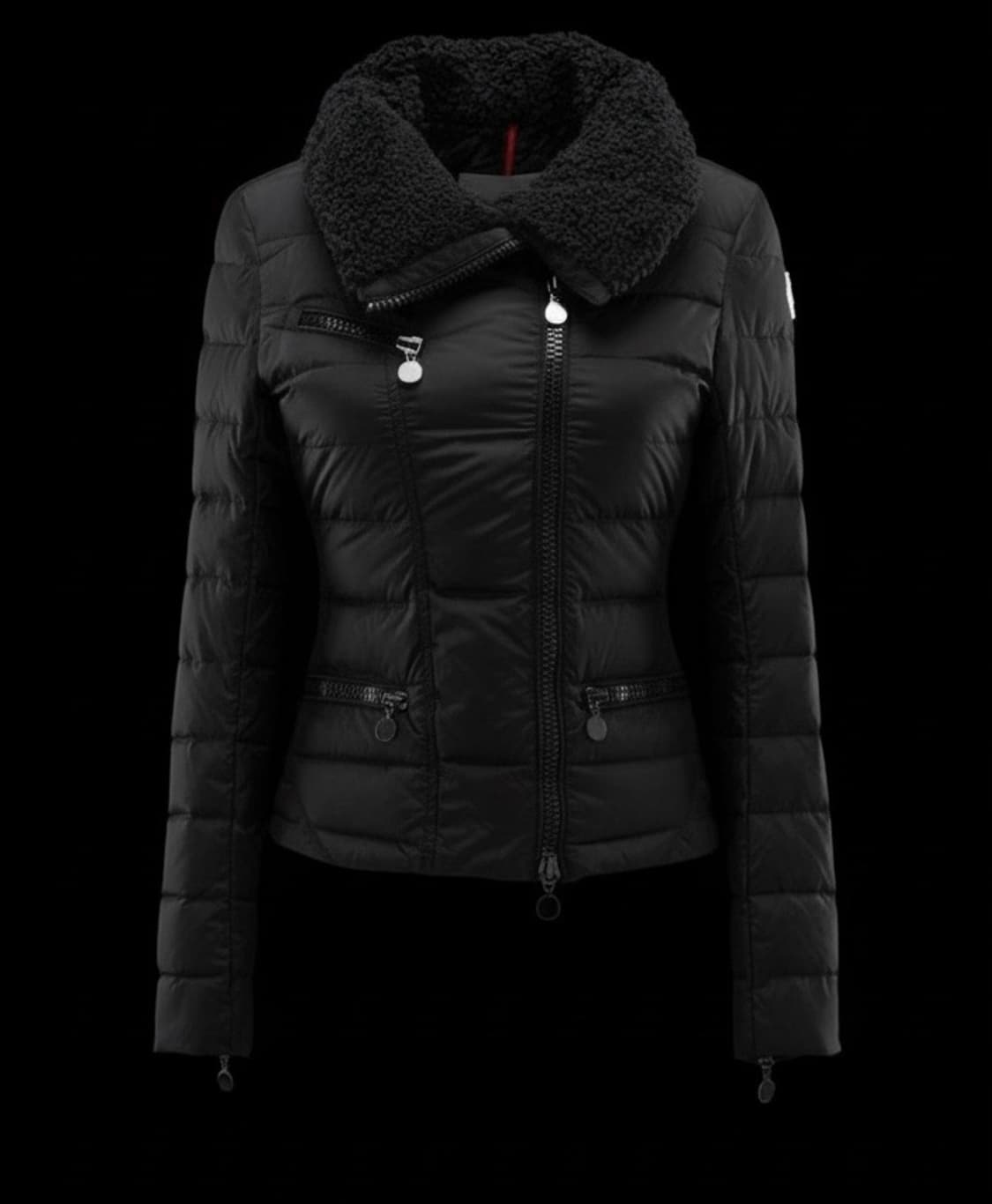 몽클레르 몽클레어 프레네 블랙 양털 카라 다운패딩 상품이미지1