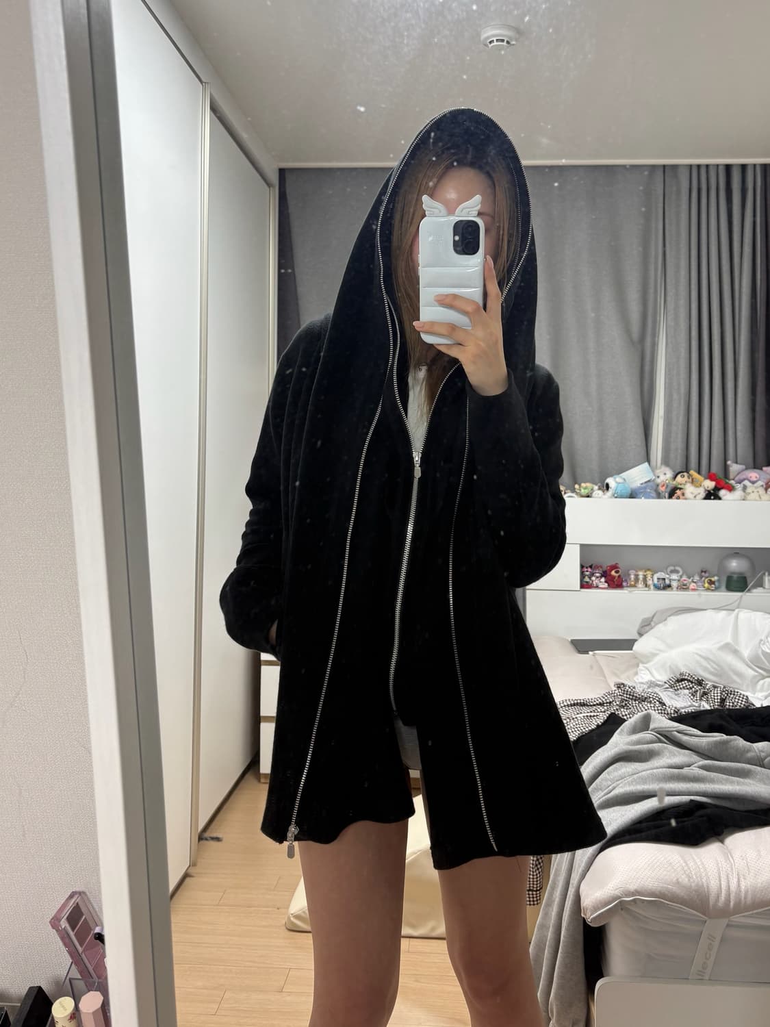 빈티지 릭깔 더블 후드집업 상품이미지5