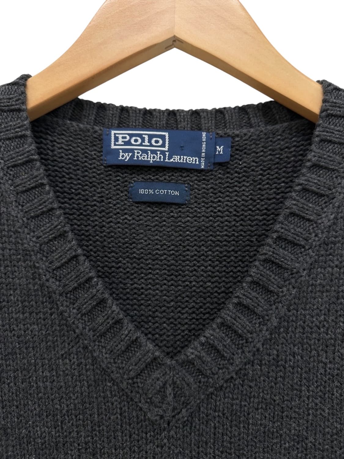 00s 폴로 코튼 니트조끼 웜차콜 (M) 상품이미지3