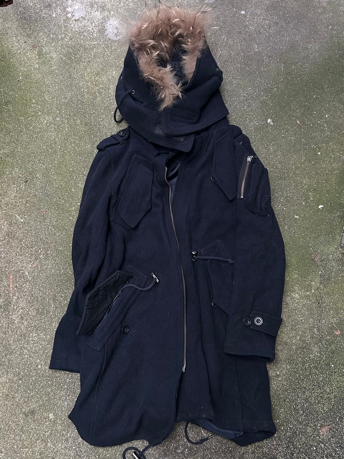 2000s 토네이도마트 v-kei 퍼 코트 자켓 상품이미지2