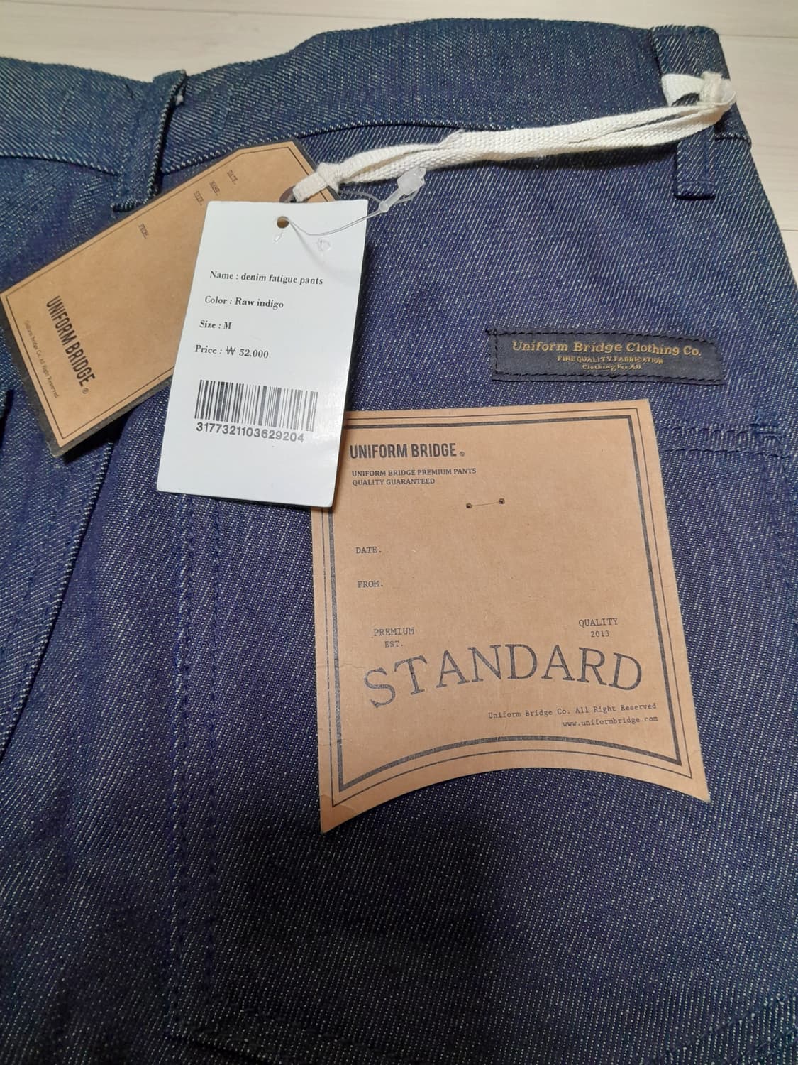 💥(새상품) 유니폼브릿지 데님 퍼티그 팬츠 (M)
 상품이미지4
