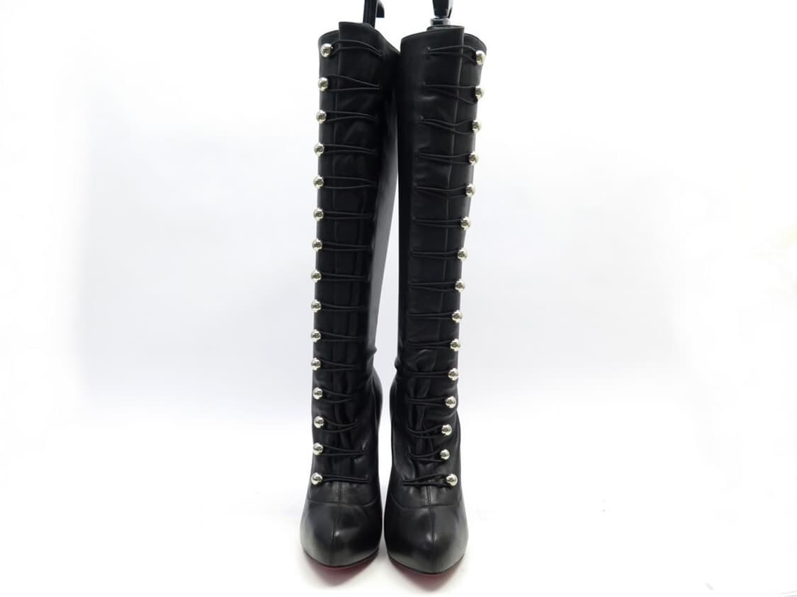 Louboutin 크리스찬 루부탱 램스킨 블랙레더 니하이부츠  상품이미지3