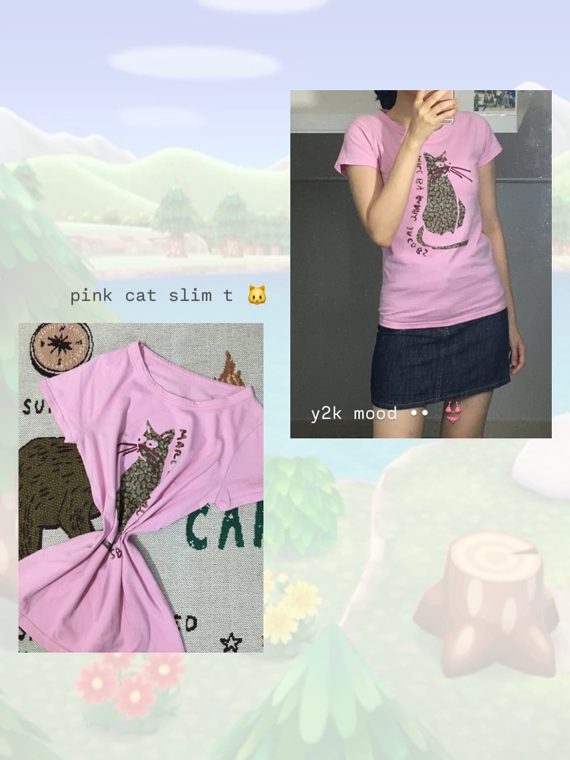 호피캣 핑크 슬림 티셔츠 🎀 상품이미지1