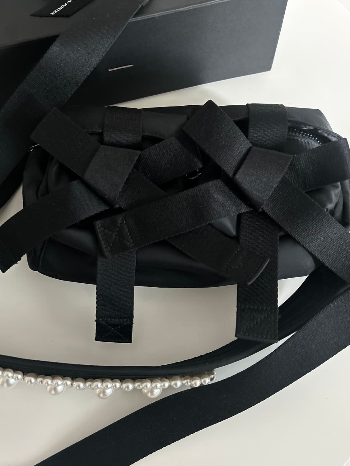 시몬로샤 보우 프론트백 블랙펄 가방 상품이미지5