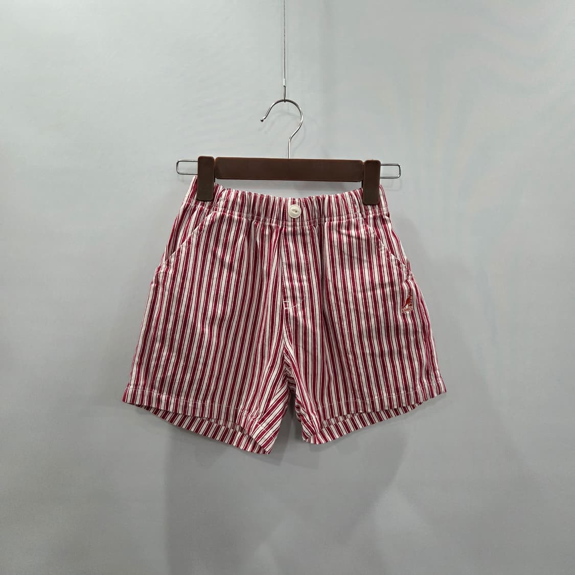캉골 키즈 레드 스트라이프 쇼츠 145 상품이미지1