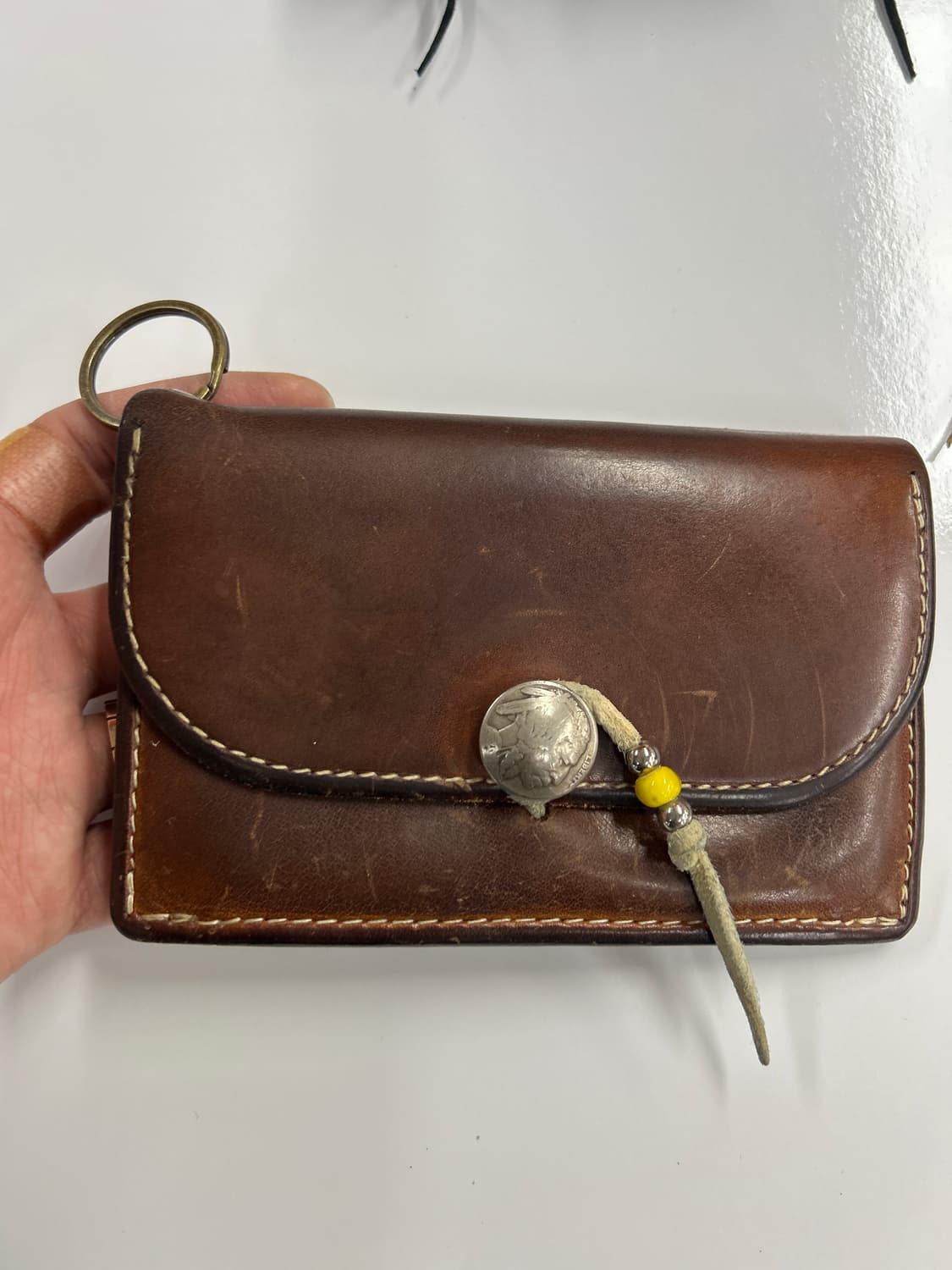 GOROS 올드고로스 새들레더 콘초 중지갑 상품이미지7