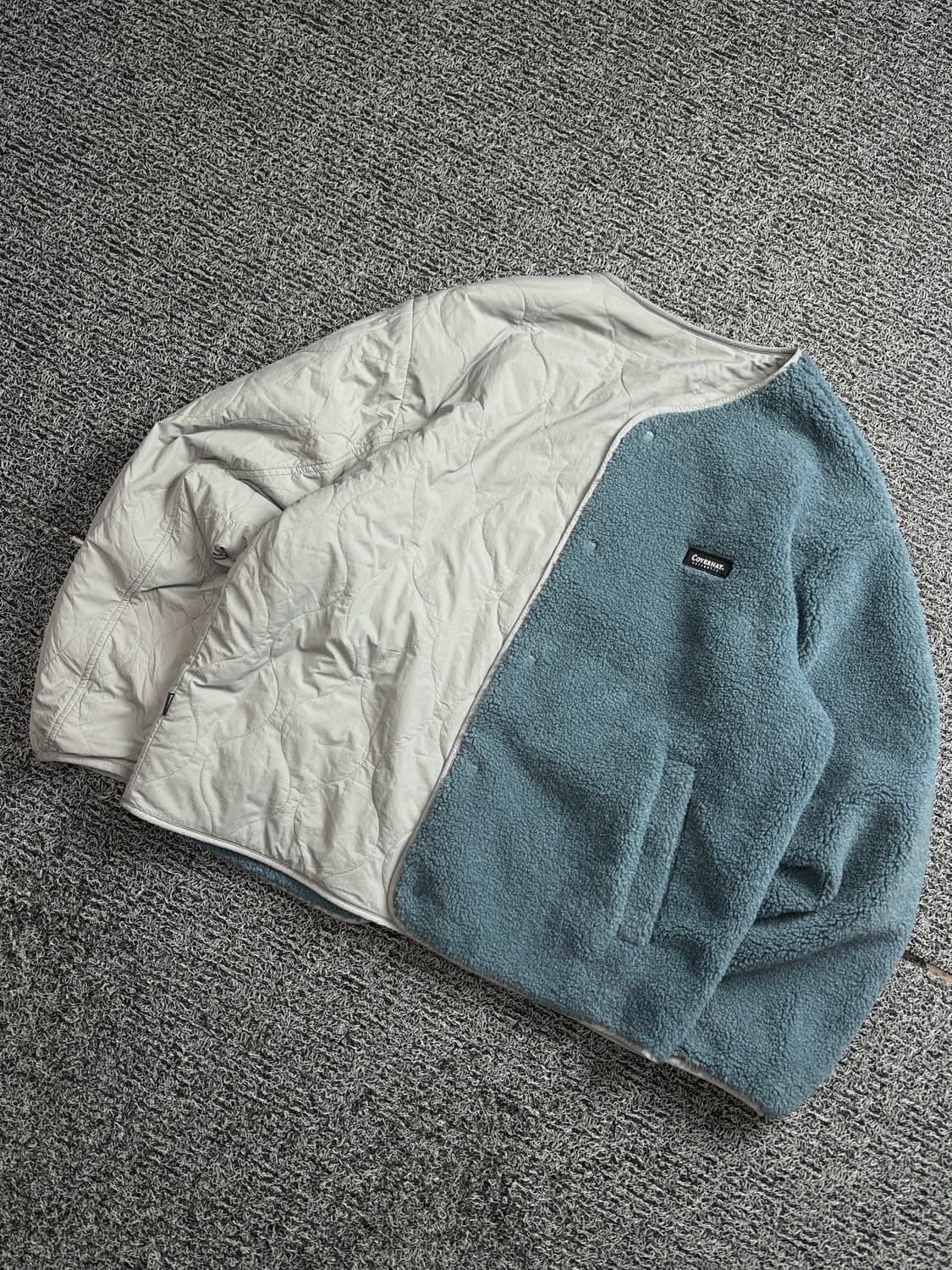 커버낫 미드 퀼팅 리버시블 자켓 라이트 그레이 2492 상품이미지1