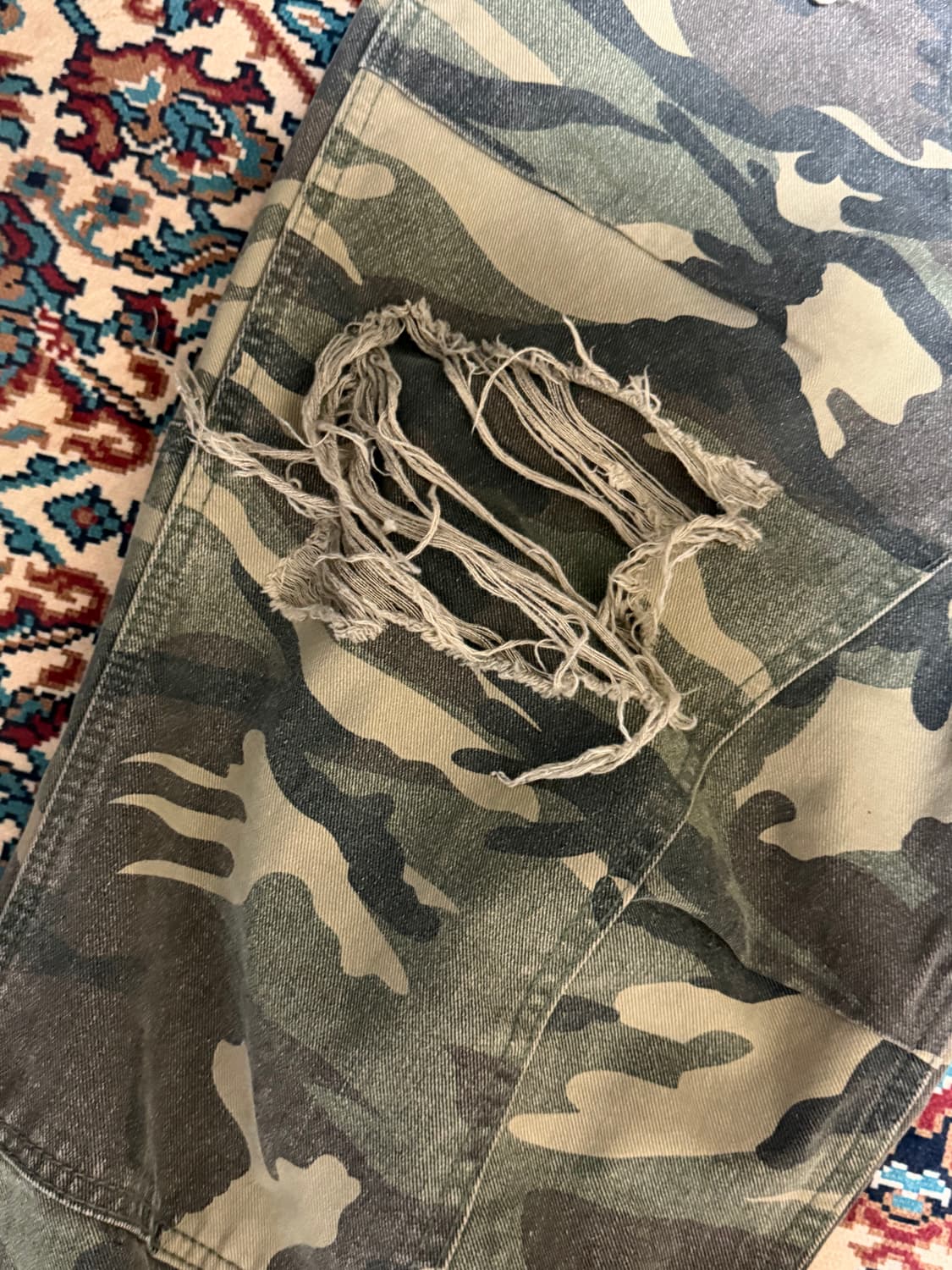 ETCE 더블니 카모 팬츠 사이즈L 상품이미지3