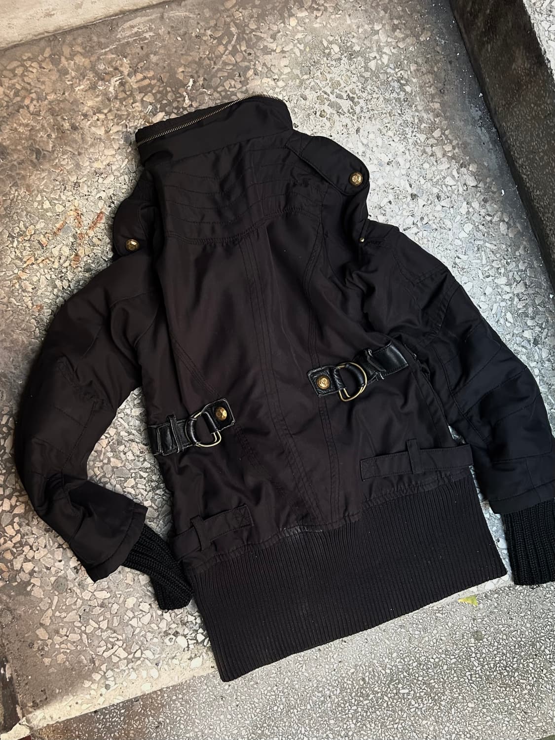 *rare design* 2000s JPN 펑크 버클 디테일 블랙자켓 상품이미지3