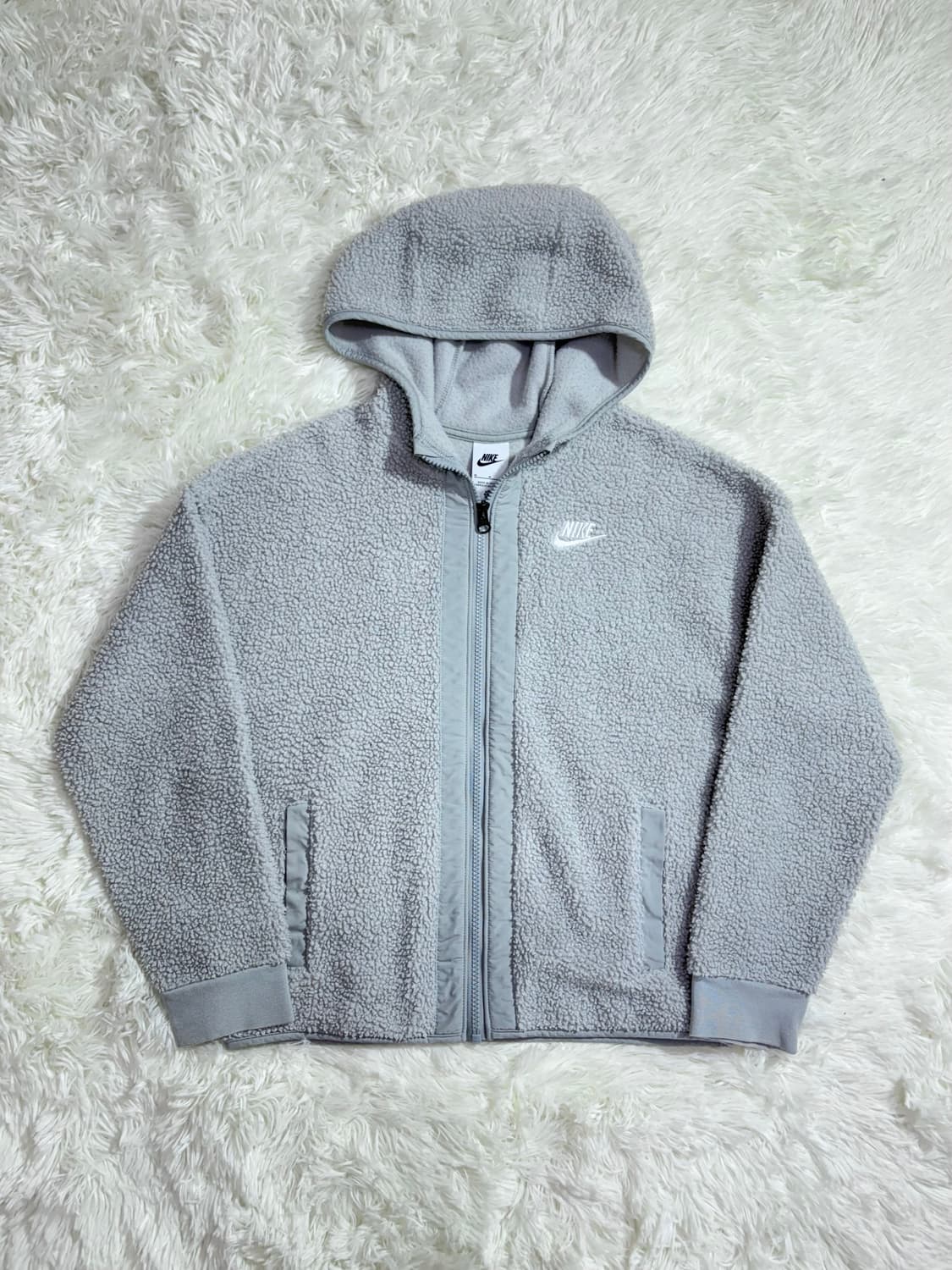 나이키 그레이 스우시 플리스 집업  상품이미지3