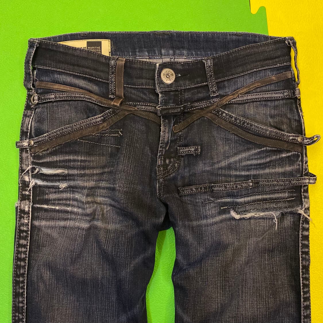 마리떼 프랑소와 저버 스트랩 데님 팬츠  상품이미지3