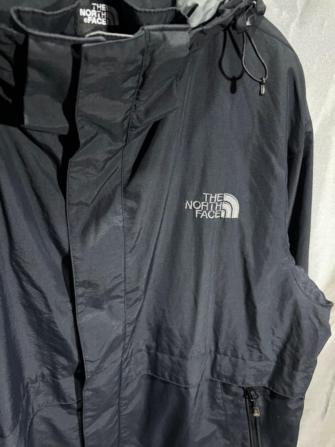 XL 노스페이스 절개라인 블랙 나일론 후디 자켓 상품이미지5