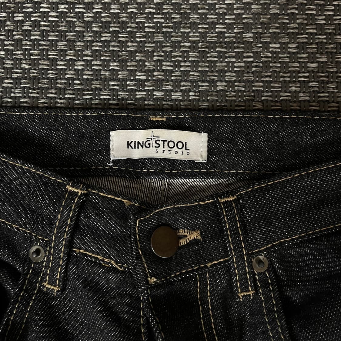 (31) 킹스툴 흑청 스티치 데님 팬츠 S 상품이미지3