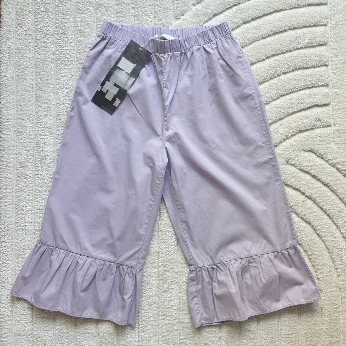 낫띵에브리띵 FRILL DETAIL COTTON PANTS IN 라벤더 상품이미지4