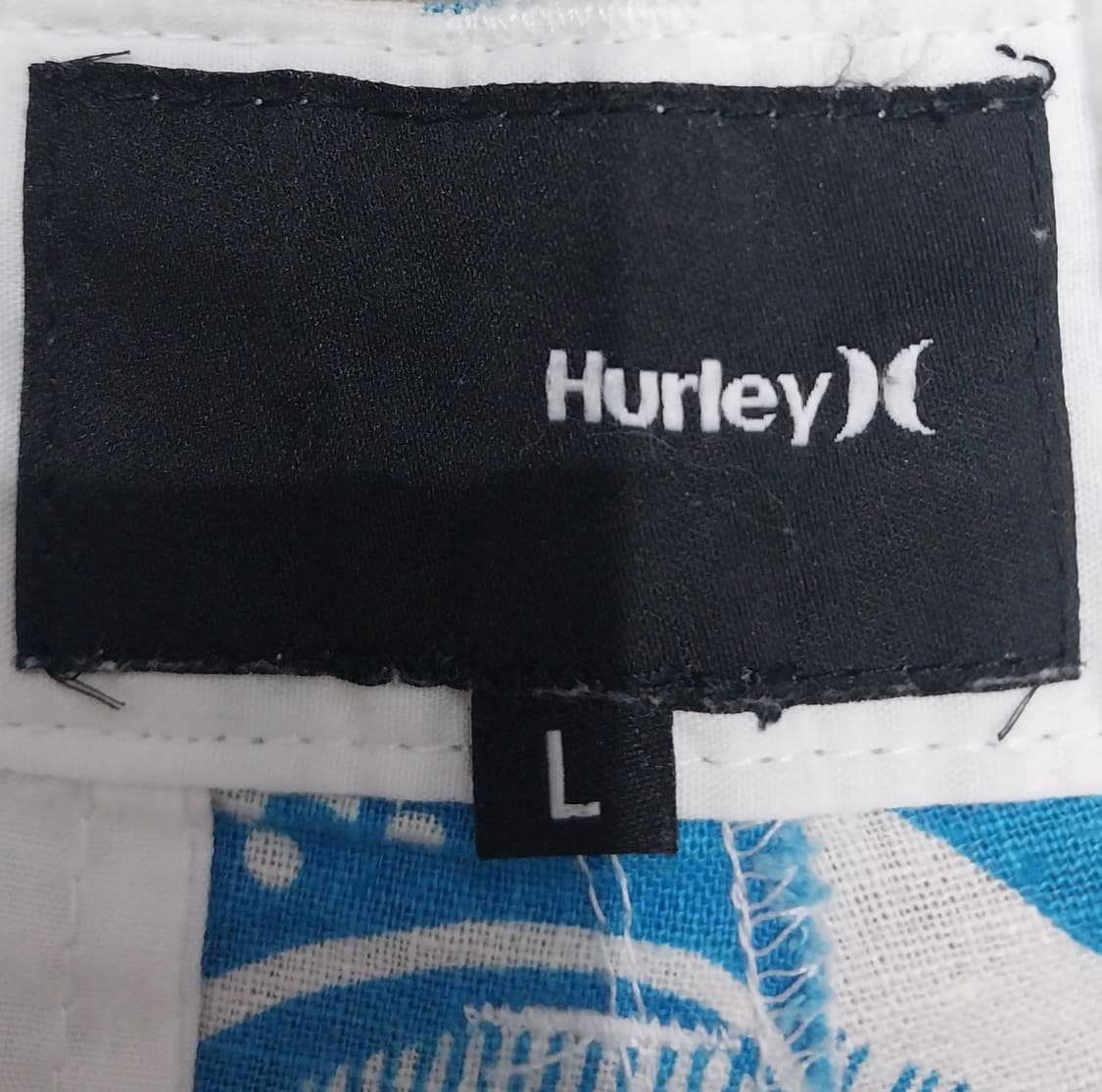 Hurley 헐리  블루 화이트 플라워 패턴 반바지 L (32-33) 상품이미지3