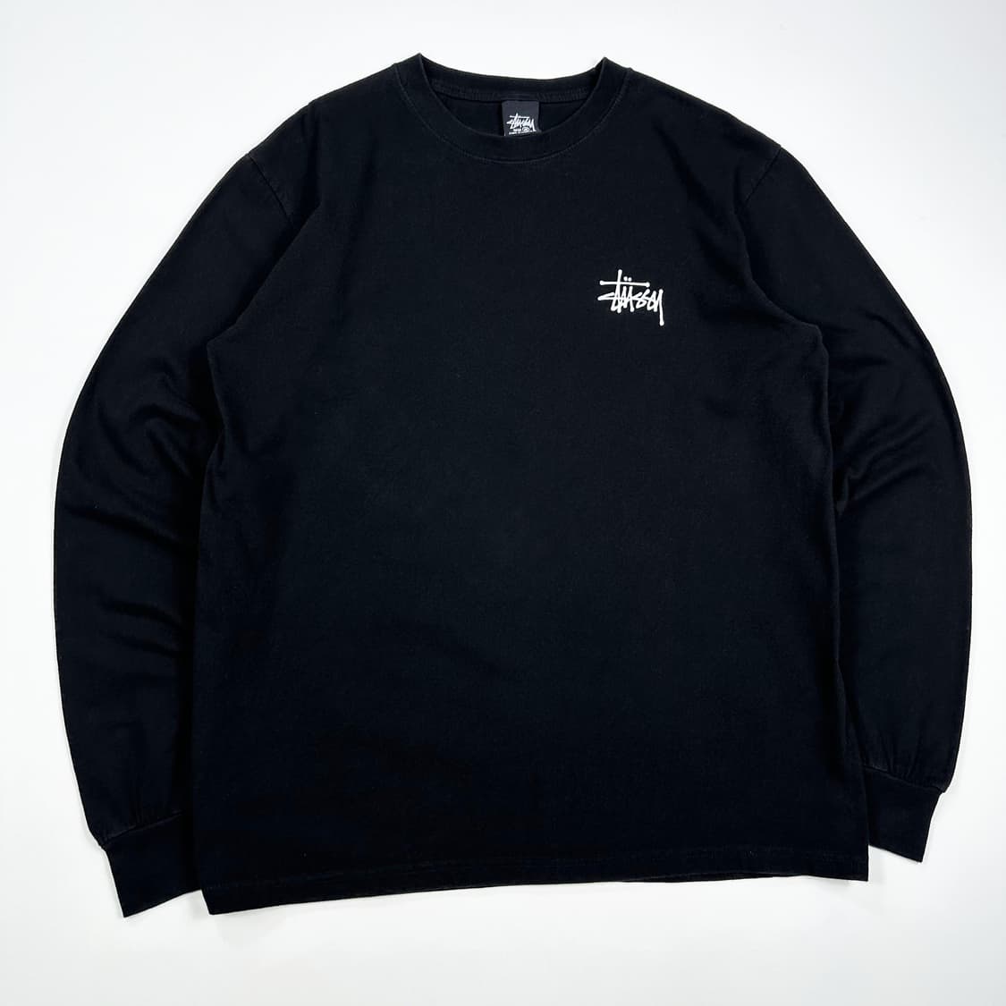 스투시 백로고 베이직 롱슬리브 블랙 M 상품이미지1