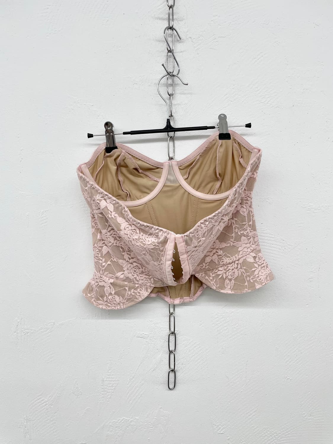 핑크 로즈 레이스 코르셋 상품이미지6