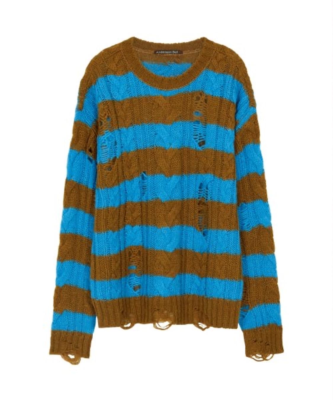 앤더슨벨 디스트로이드 스트라이프 니트 L 상품이미지1