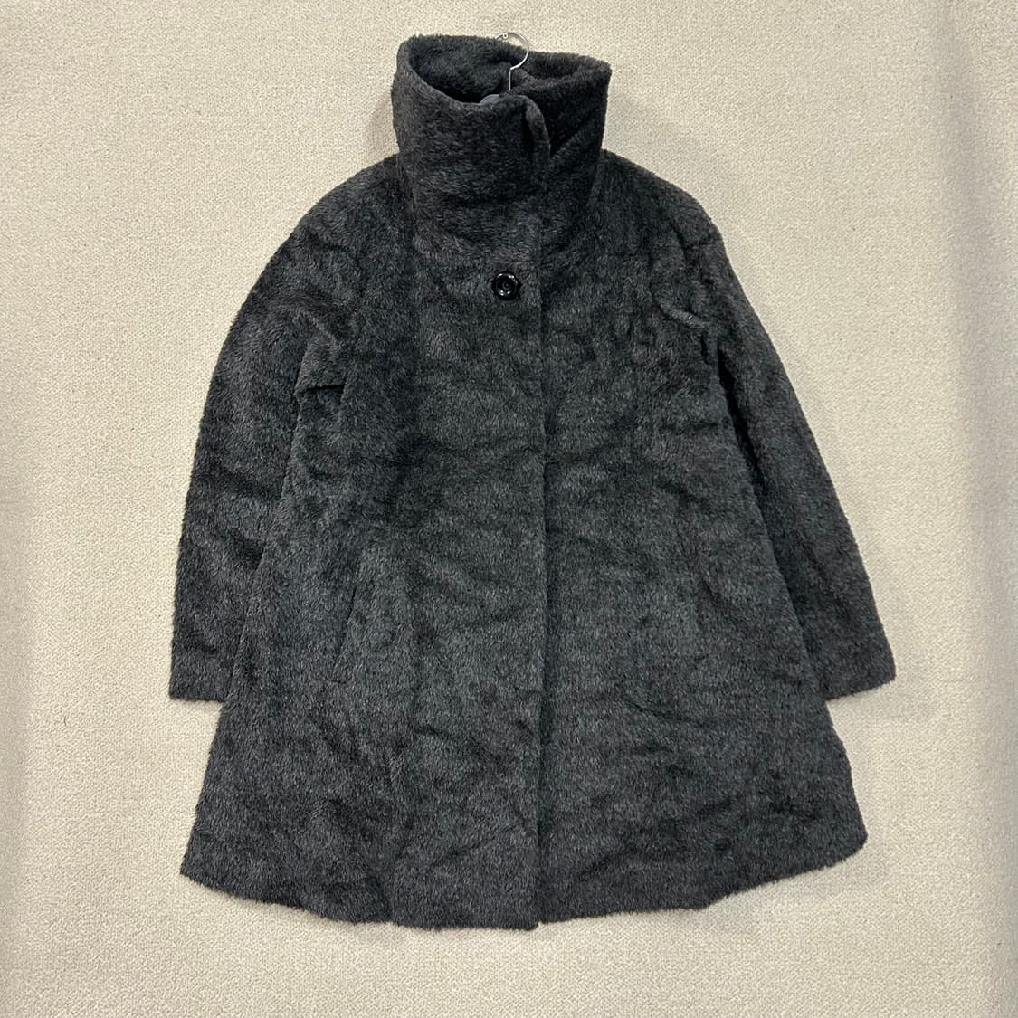 (S) 막스마라 알파카 모헤어 코트 그레이 상품이미지4