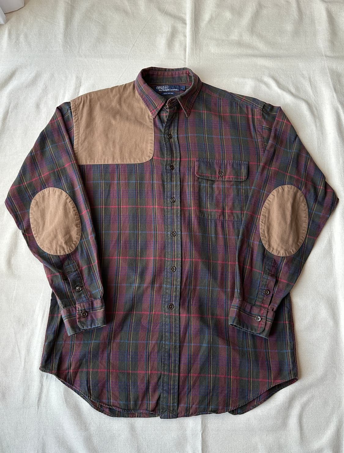 폴로 랄프로렌 헌팅 체크셔츠 M (숄더 엘보우 패치) 상품이미지1