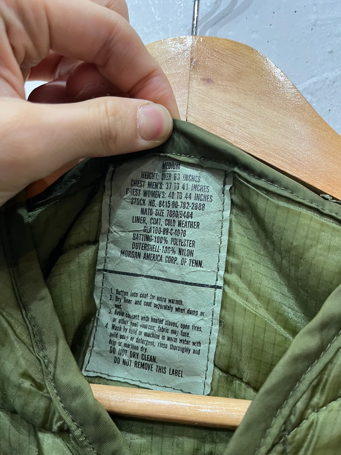 88년도 m65 밀리터리 내피 퀼팅자켓 상품이미지4