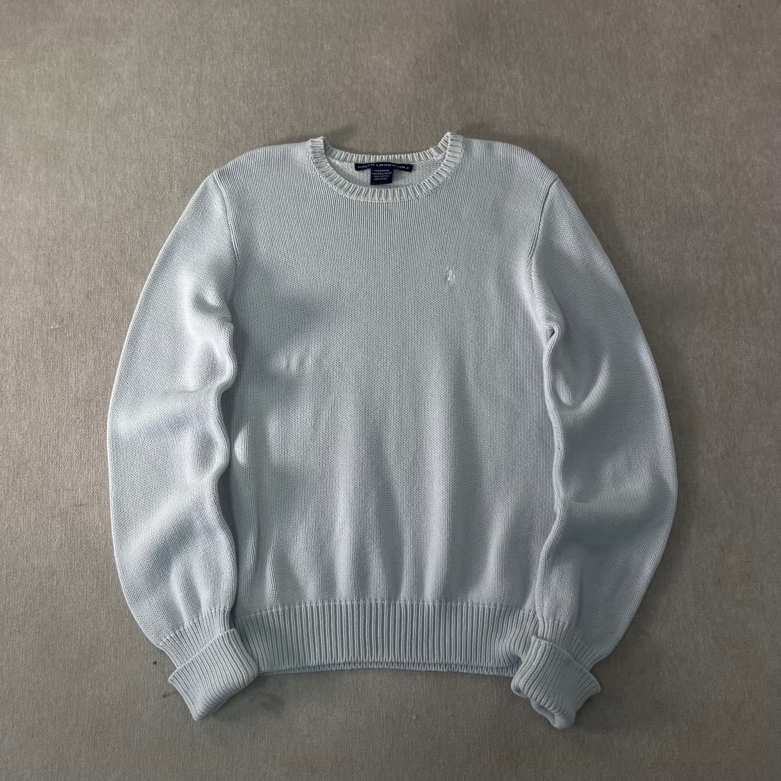 W 95 폴로랄프로렌 골프 스카이블루 코튼 니트  상품이미지1