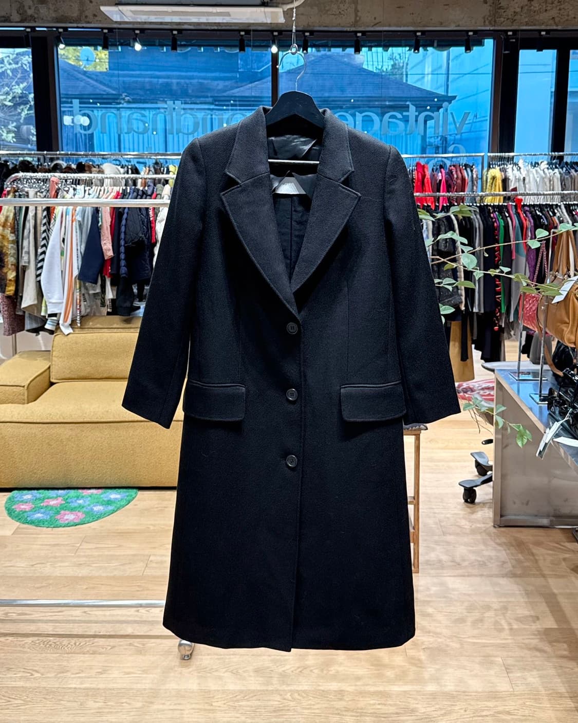 메종 마르지엘라 블랙 블랭크라벨 라나울 코트  상품이미지1