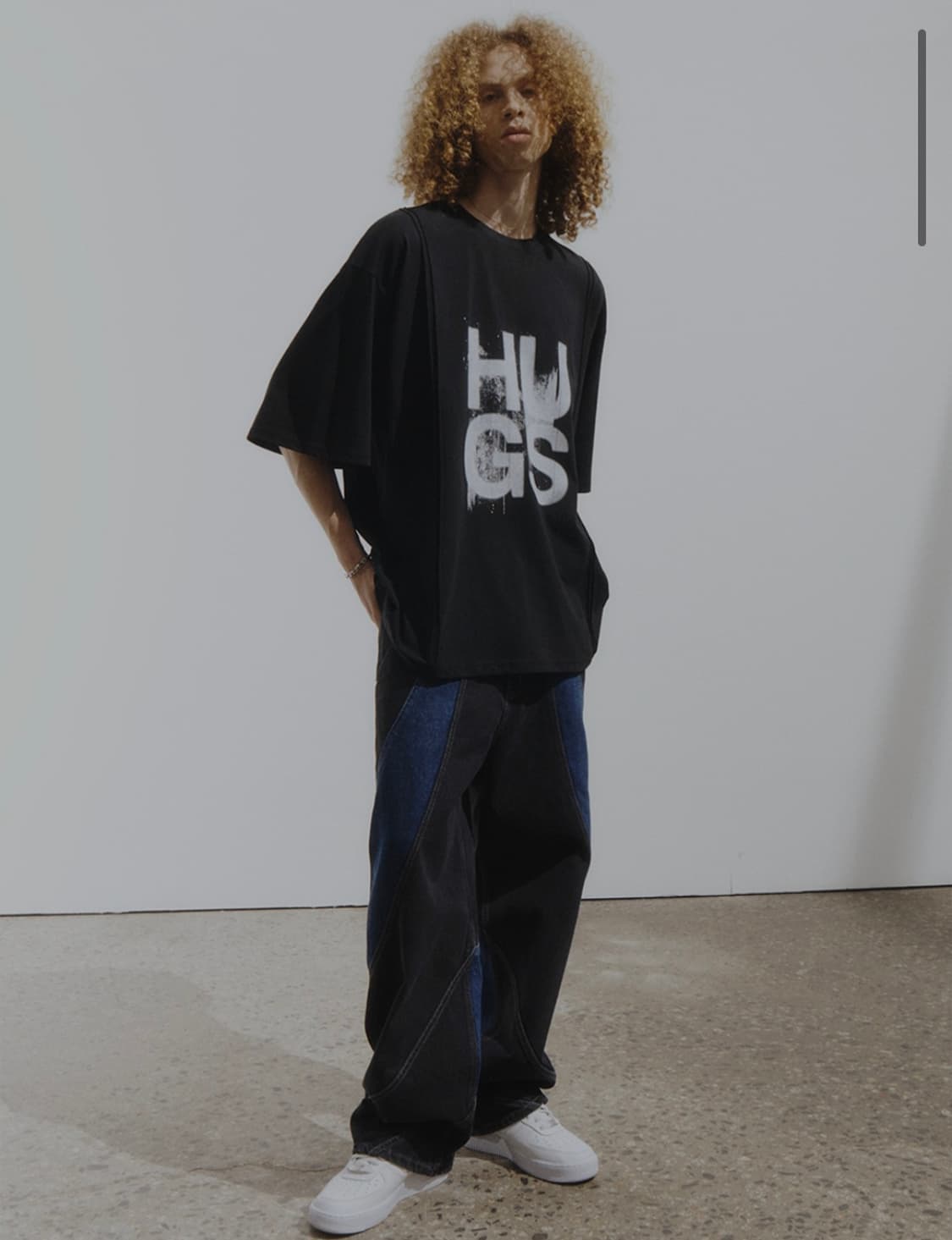 에드 토네이도 와이드 데님 블랙 블루 m 상품이미지2