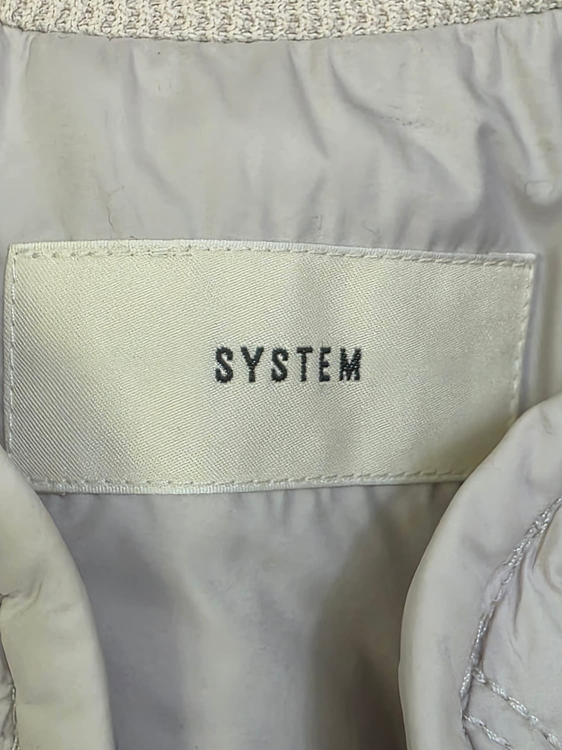 SYSTEM 한섬 시스템 아이보리 경량 솜패딩 82 사이즈 상품이미지5