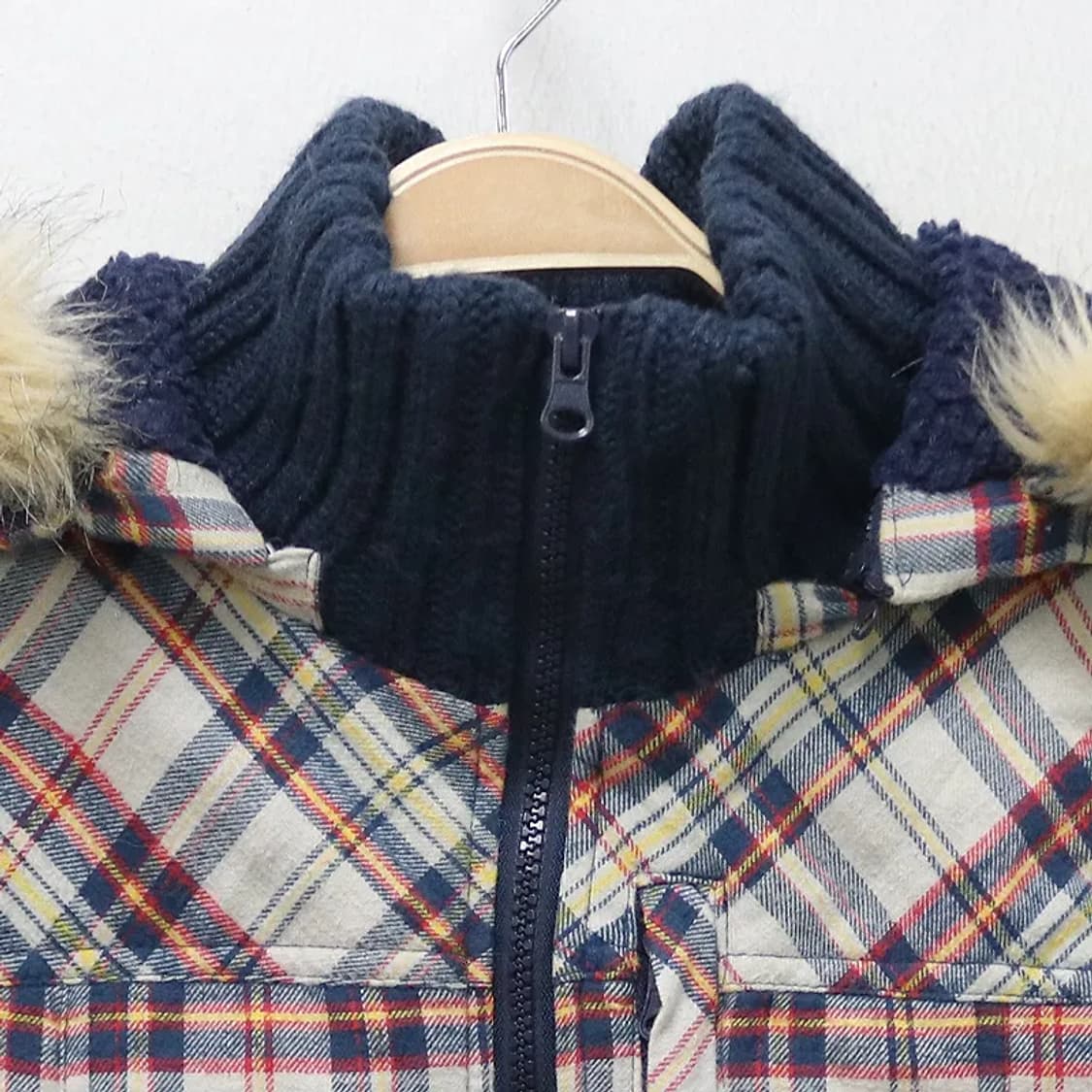 터틀넥 체크 조끼 61237 상품이미지3