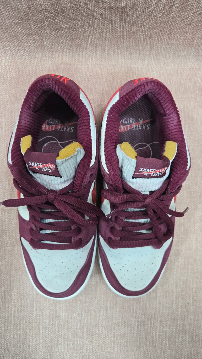 나이키 245mm- 덩크 로우 SKATE LIKE A GIRL 버건디 상품이미지2