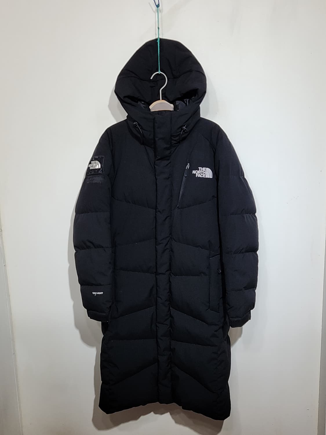 (S) 노스페이스 거위털 롱패딩 점퍼 블랙 구스다운 패딩코트 후드  상품이미지1