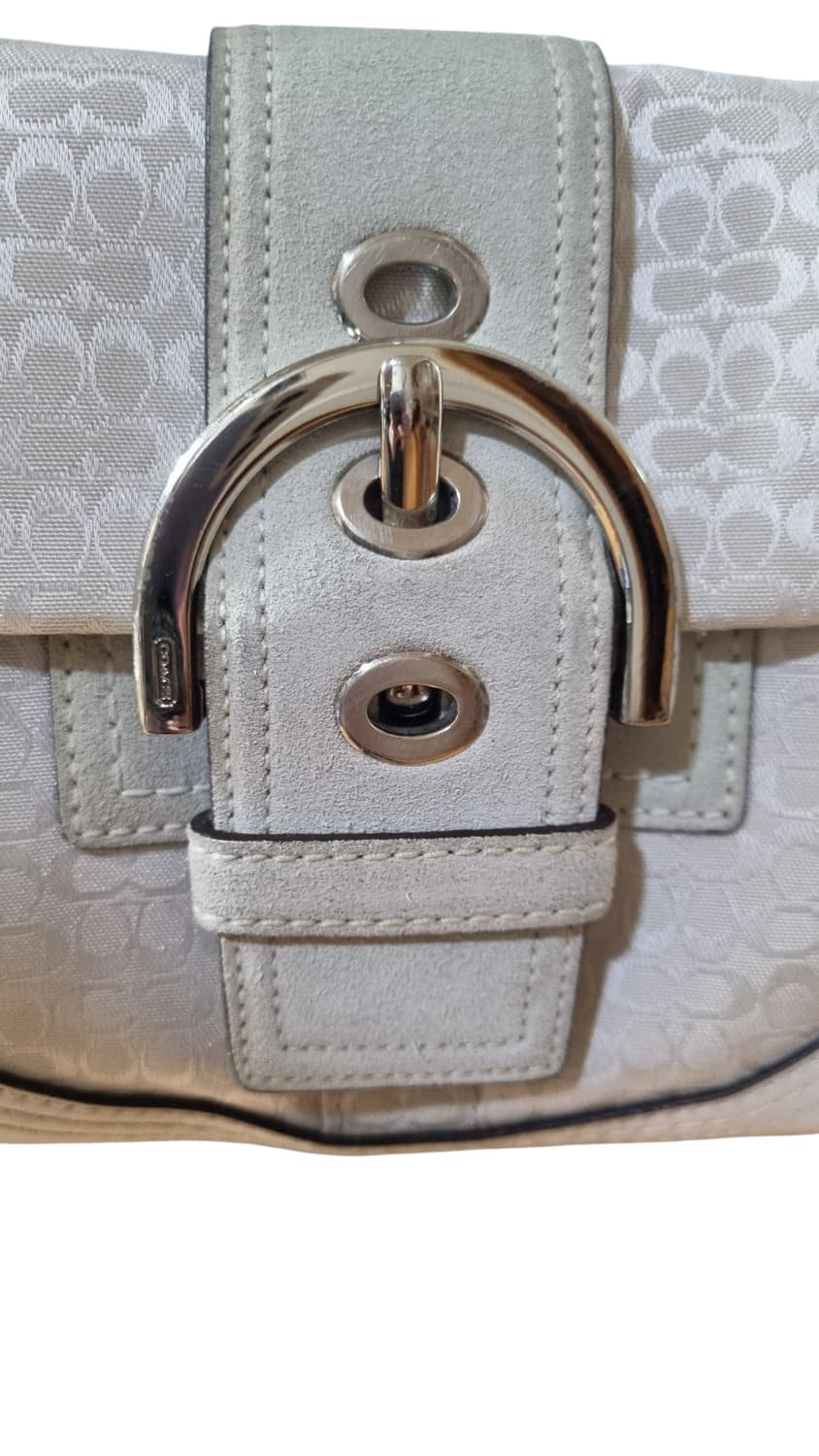 코치(Coach)의 소호 시그니처 화이트 숄더백 y2k 갸루 히메 상품이미지4