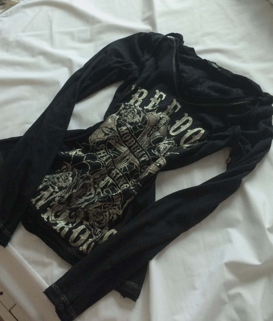 punk longsleeve 00s펑크 후드 고딕 십자가 롱슬리브 y2k 상품이미지1