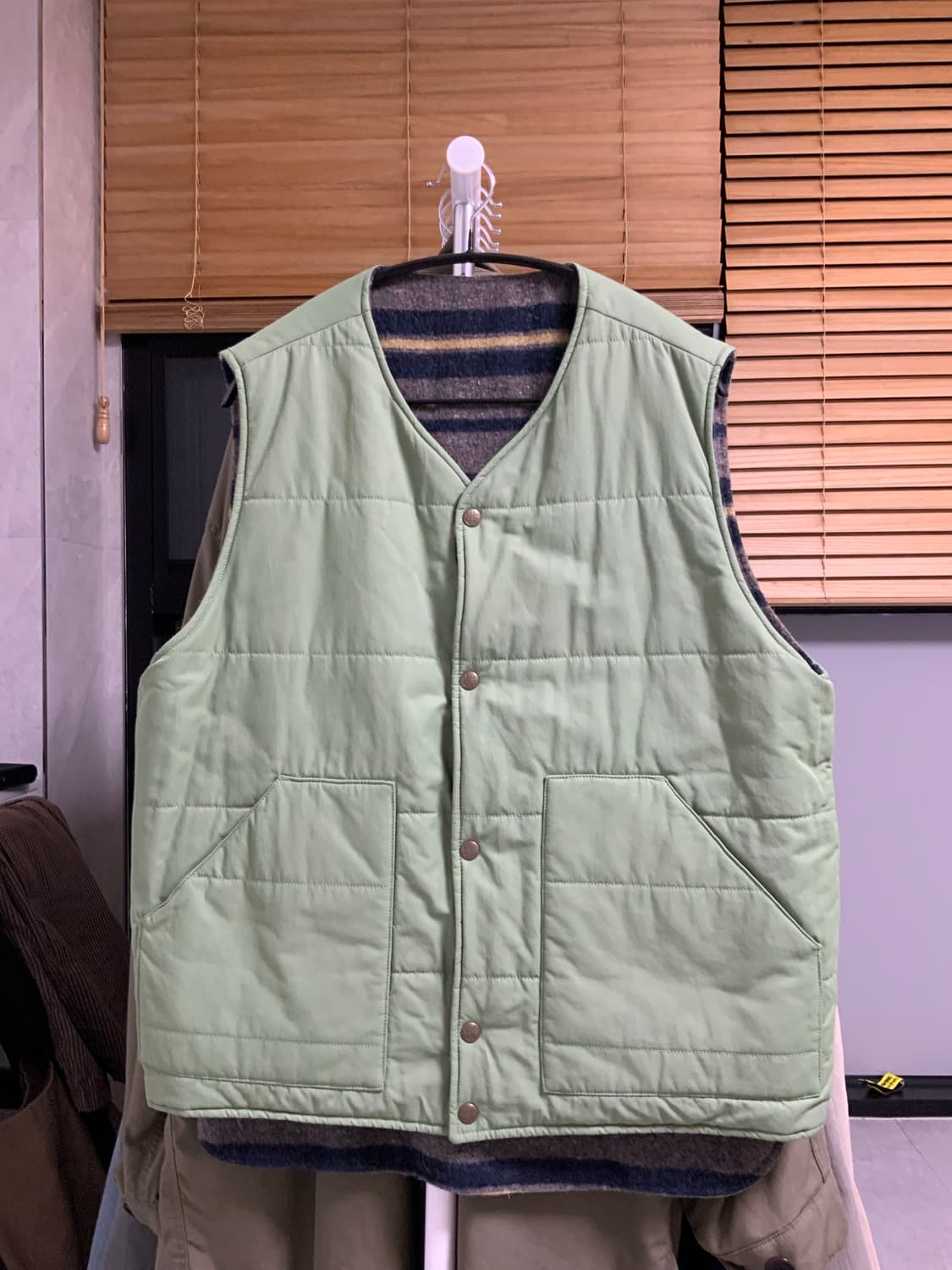 카키스 리버시블캠프베스트 모스 (라지) 상품이미지1