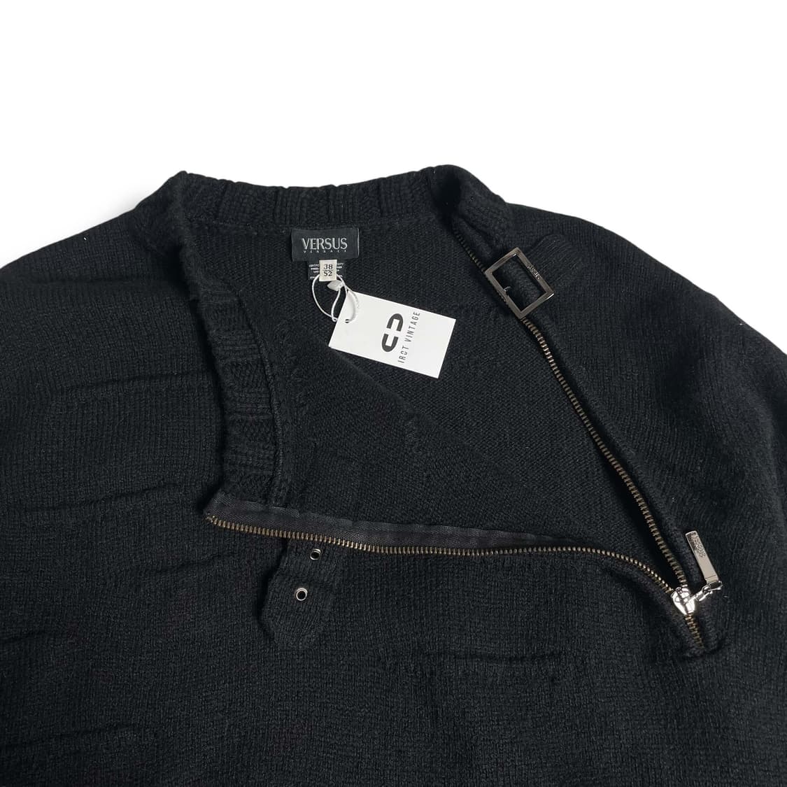 Versus 3D 스트라이프 넥 지퍼 울 100 니트 (italy)   상품이미지5