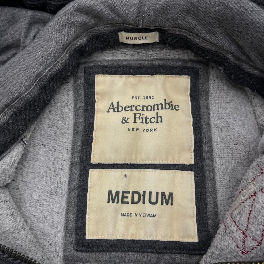 M 아베크롬비 그레이 후드집업 상품이미지5